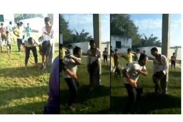 மனநலம் பாதிக்கப்பட்டவரை மின்கம்பத்தில் கட்டி வைத்து தாக்கிய கொடூரம் - அதிர்ச்சி வீடியோ..!