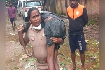ஆபத்தான நேரத்தில் உயிரைக் காப்பாற்றிய பெண் பொலிஸ் அதிகாரி! வைரலாகும் வீடியோ