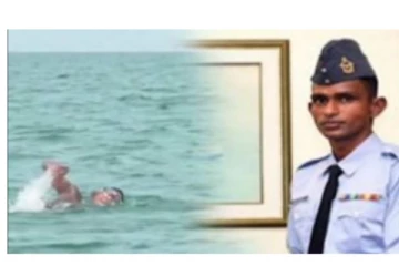 වාර්තාවක් තැබීමට ඉන්දියාවට පිහිනා යන ගුවන් භටයා