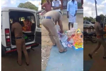 விற்பனைக்கு இருந்த விநாயகர் சிலைகளை வண்டியில் ஏறிச்சென்ற போலீசார் - வீடியோ வைரலானதால் திருப்பி ஒப்படைப்பு!