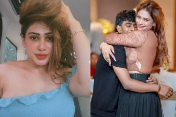19 வயது மகனுக்கு அம்மா!! கையில் தம்முடன் நடிகை பியூமி ஹன்சமாலி புகைப்படங்கள்.