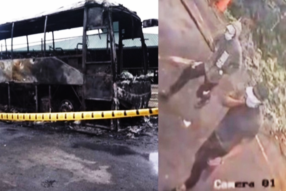 அதிகாலையில் சொகுசு பேருந்துக்கு தீவைத்த மர்ம நபர்கள்.. வெளியான சிசிடிவி காட்சி | Cctv Footage Kaduwela Bus Arson Attack Today