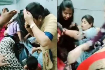 சீட் பிடிக்க இப்படியா ? ரயிலில் மோதிக்கொண்ட பெண் பயணிகள் : தடுக்க வந்த பெண் போலீஸுக்கு ஏற்பட்ட விபரீதம்