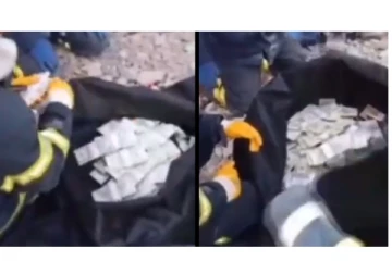 துருக்கி இடிபாடுகளில் கட்டுக்கட்டான 2 மில்லியன் டாலர்கள் கண்டுபிடிப்பு... - வீடியோ வைரல்..!