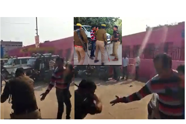 கையில் குழந்தை வைத்திருந்த நபர் மீது போலீசார் கண்மூடித் தாக்குதல் - நெஞ்சை கனமாக்கும் அதிர்ச்சி வீடியோ - தமிழ்நாடு