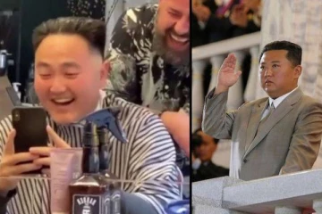 வடகொரிய அதிபர்போல முடிஅலங்காரம்;  ஒற்றைக்காலில் நின்ற இளைஞர்! வைரலாகும் புகைப்படம்