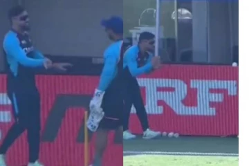 மைதானத்தில் வைத்தே ரிஷப் பந்தை வெறித்தனமாக பட்டை தீட்டிய டோனி! விக்கெட் கீப்பிங் பயிற்சி கொடுத்த வீடியோ