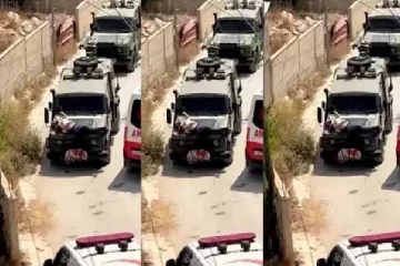 பாலஸ்தீனியர் ஒருவரை ஜீப்பின் முன்புறம் கட்டி வைத்து இழுத்து வந்த இஸ்ரேல் இராணுவம்!