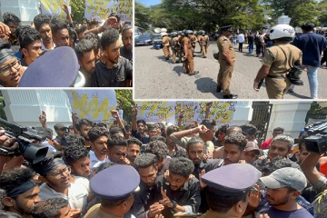 கொழும்பில் அரசாங்கத்திற்கு எதிராக வீதிக்கிறங்கிய பல்கலைக்கழக மாணவர்கள்