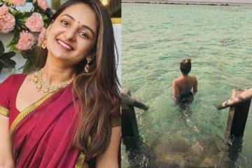 மாலத்தீவில் டூபீஸ் ஆடையில் போஸ்!! 22 வயதான எஸ்தர் அணிலில் புகைப்படங்கள்..