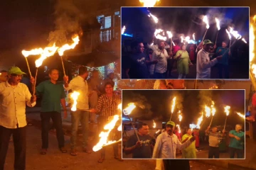 யாழ் மற்றும் வவுனியாவில் மின் கட்டண உயர்வுக்கு எதிராக தீப்பந்தப் போராட்டம் (Photos)