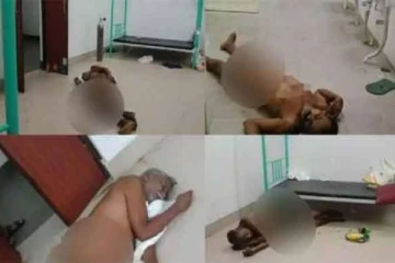 நிர்வாணமாக கழிவறை அருகே கிடக்கும் கொரோனா நோயாளிகள்.. வெளியான அதிர்ச்சி வீடியோ!