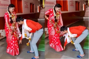 திடீரென புதுமாப்பிள்ளை செய்த காரியம்: தெறித்து ஓடிய மணப்பெண்! வேற லெவல் காட்சி