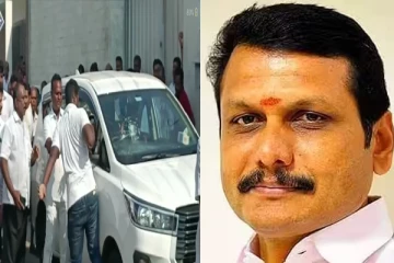 அமைச்சர் செந்தில்பாலாஜி இடங்களில் ஐடி ரெய்டு : வருமானவரித் துறை அதிகாரிகள் வந்த கார் மீது தாக்குதல்