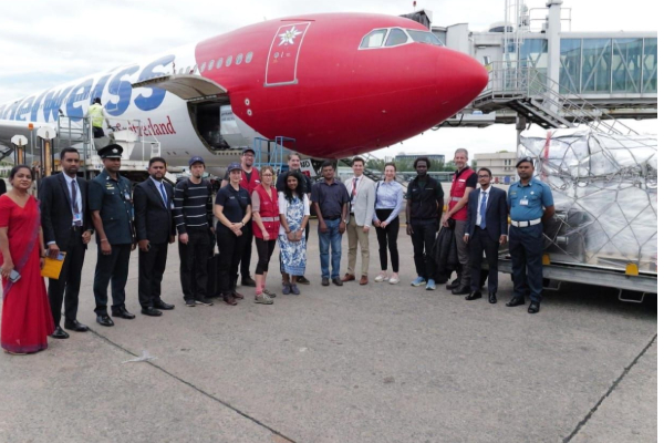 சுவிட்சர்லாந்திலிருந்து இலங்கைக்கு வருகை தந்துள்ள நிவாரண விமானம் | Switzerland Sent Experts Aid Supplies Sri Lanka