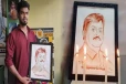 தனது உதிரத்தால் விஜயகாந்த் ஓவியத்தை வரைந்து அஞ்சலி..... ரசிகரின் நெகிழ்ச்சி செயல்