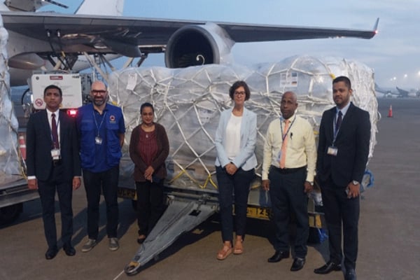 ஜெர்மனியில் இருந்து பாரிய நிவாரணங்களுடன் இலங்கை வந்த சிறப்பு விமானம் | Plane Arrives In Sri Lanka From Germany