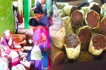 யாழில் ஆடிப்பிறப்பினை முன்னிட்டு பனங்கட்டிக்குட்டான் விற்பனை அமோகம்