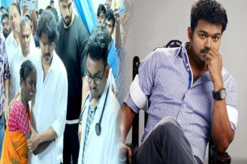 காலில் விழுந்த ரசிகையை கட்டியணைத்து ஆறுதல் கூறிய நடிகர் விஜய்! வைரல் புகைப்படங்கள்