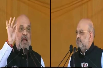 பள்ளி வாசலில் எழுப்பப்பட்ட அசான் ஒலி : பேசுவதை நிறுத்திய அமித்ஷா, வைரலாகும் வீடியோ