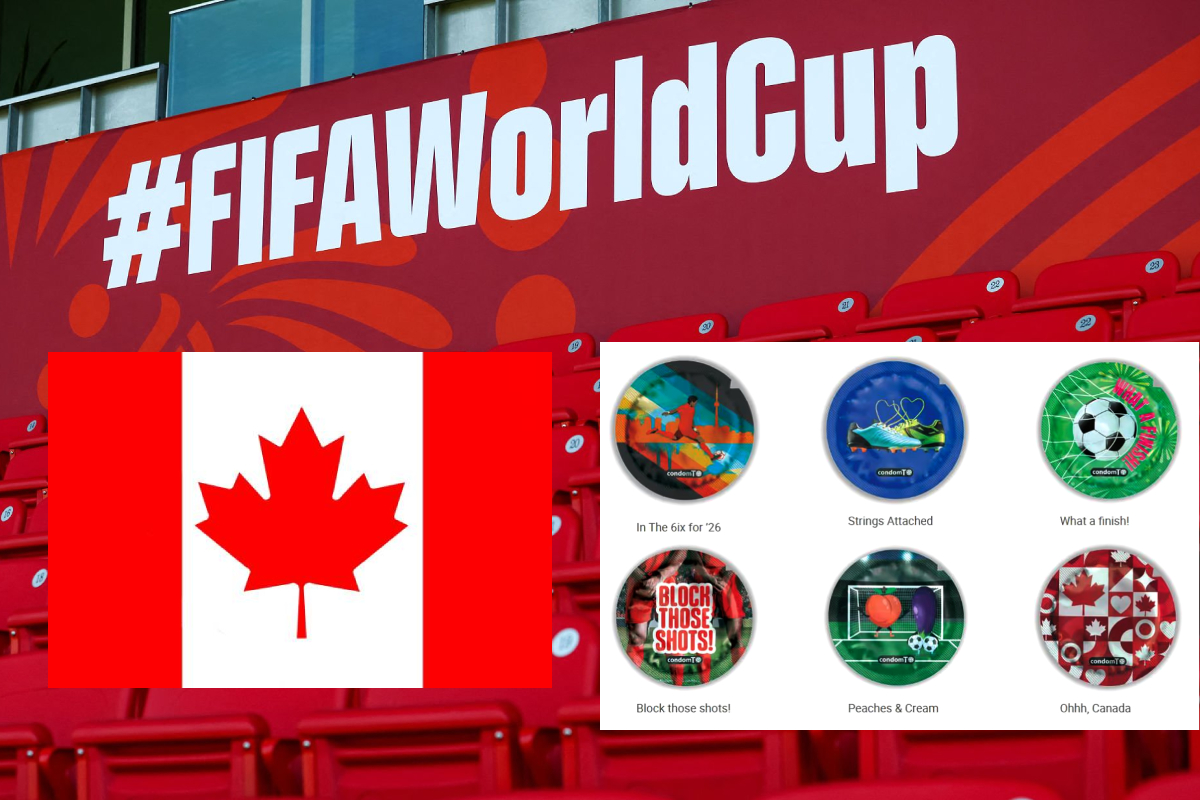 Toronto free condoms World Cup, FIFA 2026 Toronto health campaign, CondomTO soccer themed condoms, Toronto Public Health World Cup, Canada World Cup 2026 condoms, Safe sex campaign Toronto FIFA, World Cup themed condoms Canada #TorontoWorldCup #FIFA2026 #CondomTO #SafeSex #PublicHealth #SoccerFans #CanadaNews