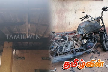 முள்ளியவளையில் தீக்கிரையாக்கப்பட்ட ஆசிரியரின் மோட்டார் சைக்கிள் மற்றும் வீடு