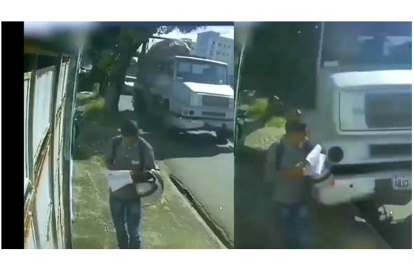 நூலிழையில் உயிர் தப்பிய நபர்  - நெஞ்சை பதற வைக்கும் அதிர்ச்சி வீடியோ வைரல் - தமிழ்நாடு