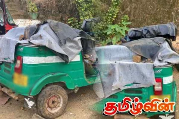 நுவரெலியாவில் 100 அடி பள்ளத்தில் கவிழ்ந்த முச்சக்கர வண்டி