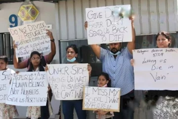 ஐ.நா. அலுவலகம் முன்பாக புகலிடக்கோரிக்கையாளர்கள் ஆர்ப்பாட்டம்