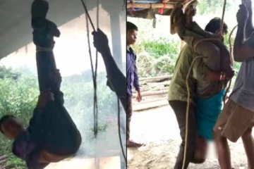 தலித் இளைஞரை தலைகீழாக தொங்கவிட்டு கொடுமை; கீழே நெருப்பு வேறு.. பயங்கர சம்பவம்!