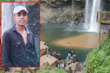 උපන්දිනය සැමරීමට ගොස්, ඇබඩින් දිය ඇල්ලේ සැඟව ගිය තරුණයා - (VIDEO)