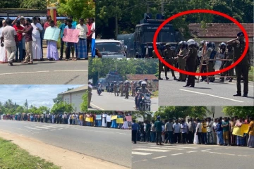 போராட்டத்தில் கோர முகத்தினை வெளிப்படுத்திய சிங்கள பௌத்த இனவாத அரசு! மக்கள் கண்டனம்