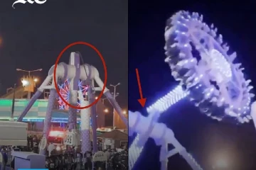 இரண்டாக உடைந்து விழுந்த ராட்டினம்! சவுதி பூங்காவில் பயங்கரம்: வைரல் வீடியோ