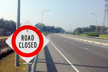 தற்காலிகமாக மூடப்பட்ட தெற்கு அதிவேக வீதியின் கடுவலை நுழைவுப் பாதை