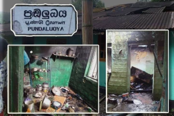 பூண்டுலோயாவில் தீக்கிரையாகிய தொழிலாளர் குடியிருப்புகள்