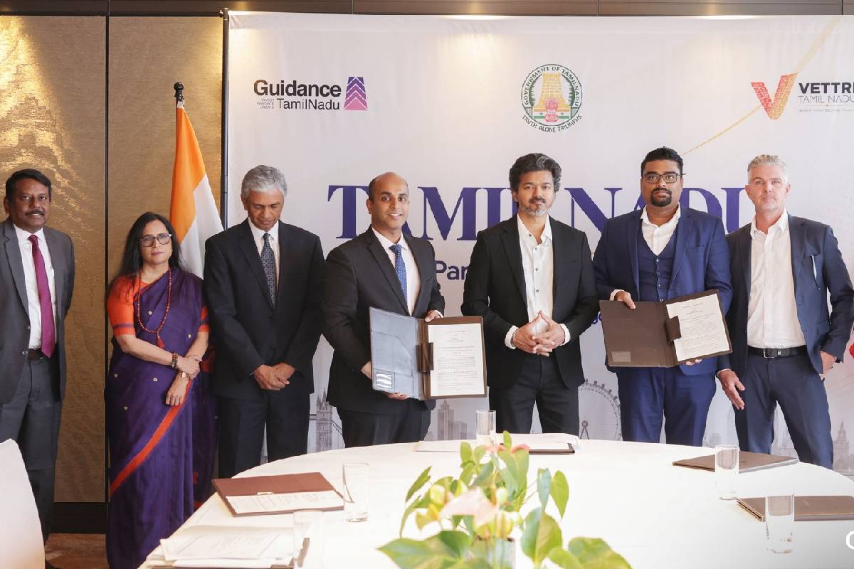 லண்டனில் முதல்வர் விஜய் முன்னிலையில் ரூ.12,300 கோடி முதலீடு ஒப்பந்தம் | Tamilnadu Signs 12300 Cr Mou In Cm Vijay Uk Visit