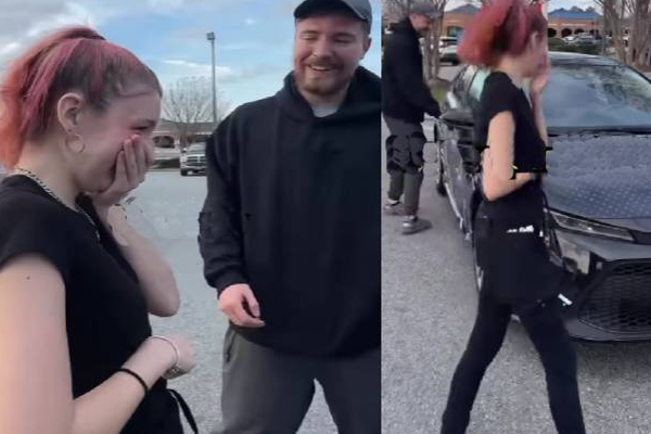 பெண் ஊழியருக்கு டிப்ஸ்ஸாக காரை கொடுத்த பிரபல யூ-டியூபர்! | Popular Youtuber Gave A Female Employee Car As Tip