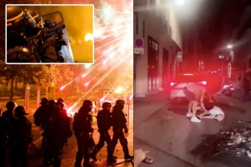 பிரான்ஸ் கலவரத்தில் வெடிக்கும் வன்முறை: பொலிஸாரை துரத்தி துரத்தி தாக்கிய கலவரக்காரர்