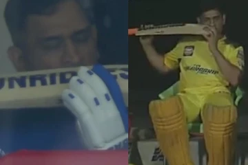 தோனி பேட்டை கடித்தது ஏன்? வெளியான காரணம்