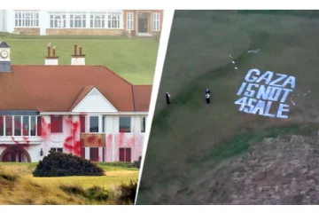 ”காசா விற்பனைக்கு அல்ல”டிரம்ப்பின் மைதானத்திற்குள் புகுந்து எச்சரித்த பாலஸ்தீனர்