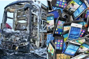 19 பேர் பலியான பேருந்து தீ விபத்து - உயிரிழப்பிற்கு 234 செல்போன்கள் காரணமா?