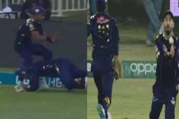 பீல்டிங் செய்யும் போது சக வீரருடன் மோதி சுருண்டு விழுந்த CSK நட்சத்திர வீரர்! ரசிகர்களை பதற வைத்த வீடியோ