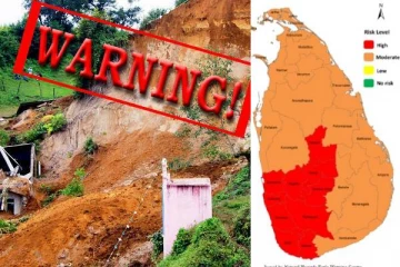 மண்சரிவு குறித்து விடுக்கப்பட்டுள்ள சிவப்பு எச்சரிக்கை