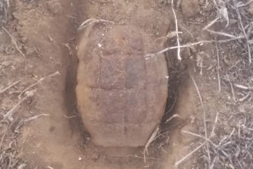 பாடசாலை வளாகத்தினுள் கைக்குண்டு மீட்பு (படம்)