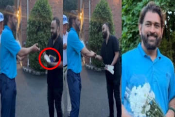 எனக்கு அது வேணும்! ரசிகரிடம் அந்த பொருளை கேட்டு வாங்கிய தோனி - கியூட் வீடியோ வைரல்!