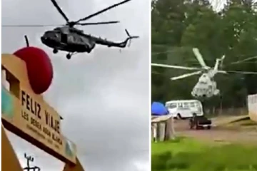 நடுவானில் கோளாறான ஹெலிகாப்டர்... அந்தரத்தில் சுழன்று தரையில் விழுந்து பயங்கர விபத்து! திகிலூட்டும் வீடியோ