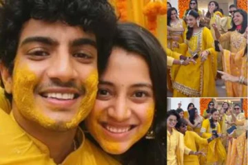 நாளை ஸ்மிருதி மந்தனா திருமணம்!! சக வீராங்கனைகளின் Haldi Ceremony புகைப்படங்கள்..