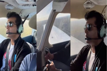 “நான் போகிறேன் மேலே..மேலே மொமண்ட்” - ஸ்டைலிஷாக விமானம் ஓட்டும் வினய் : லைக்சுகளை அள்ளும் வீடியோ