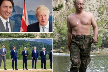 சட்டையில்லாமல் புடின் வெளியிட்ட புகைப்படங்களை கேலி செய்த ட்ரூடோவும் போரிஸ் ஜான்சனும்...