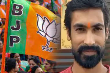 பாஜக கூட்டணி ஆட்சி வெற்றிக்கு கை விரலை வெட்டி காணிக்கை செலுத்திய நபர்